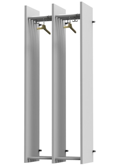 Öppna klädfack vägghängd